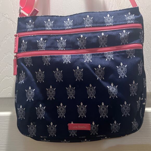 Vera Bradley Sea Turtle Blue/Pink Crossbody Bag - Picture 2 of 11